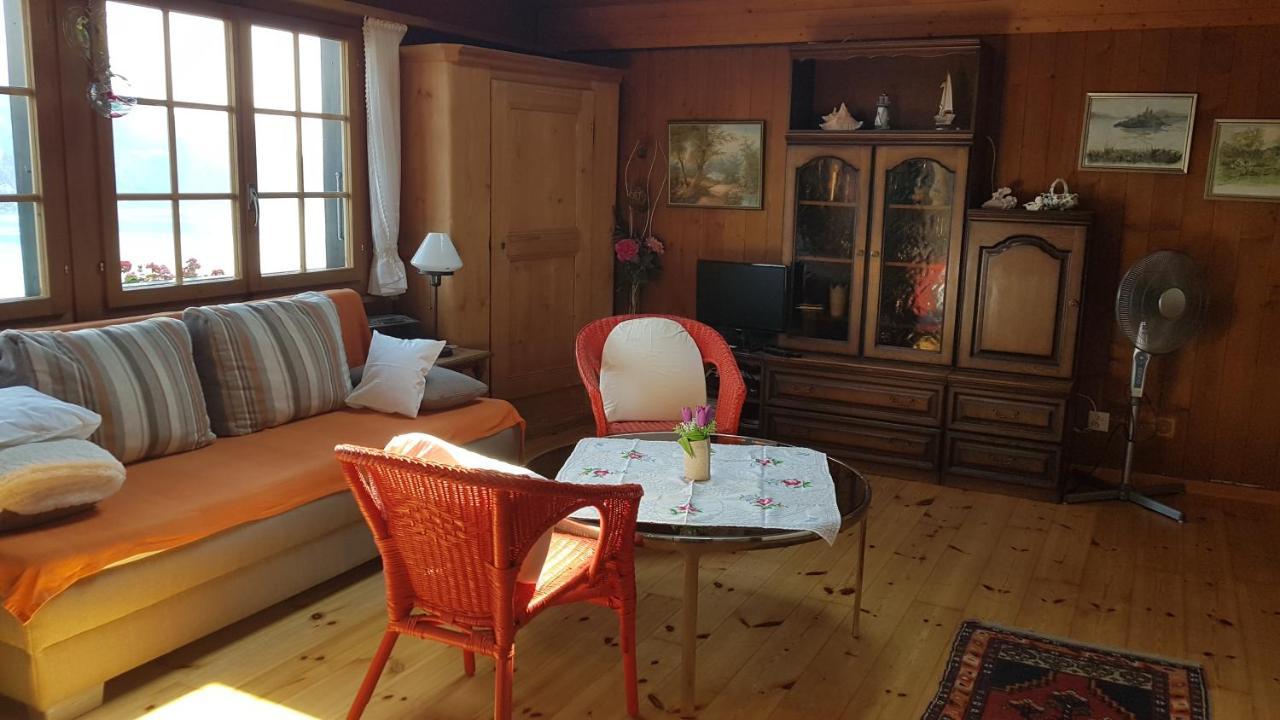 Traumhaftes Chalet Mit Seesicht Krattigen Exteriör bild